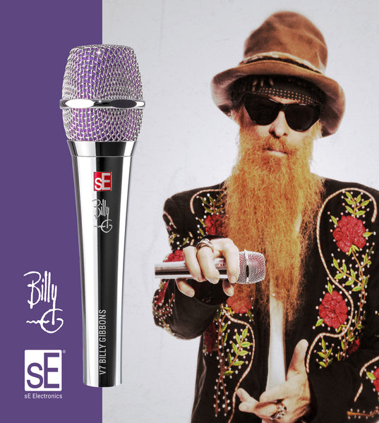 Billy Gibbons signature V7 vocal microphone by sE electronics