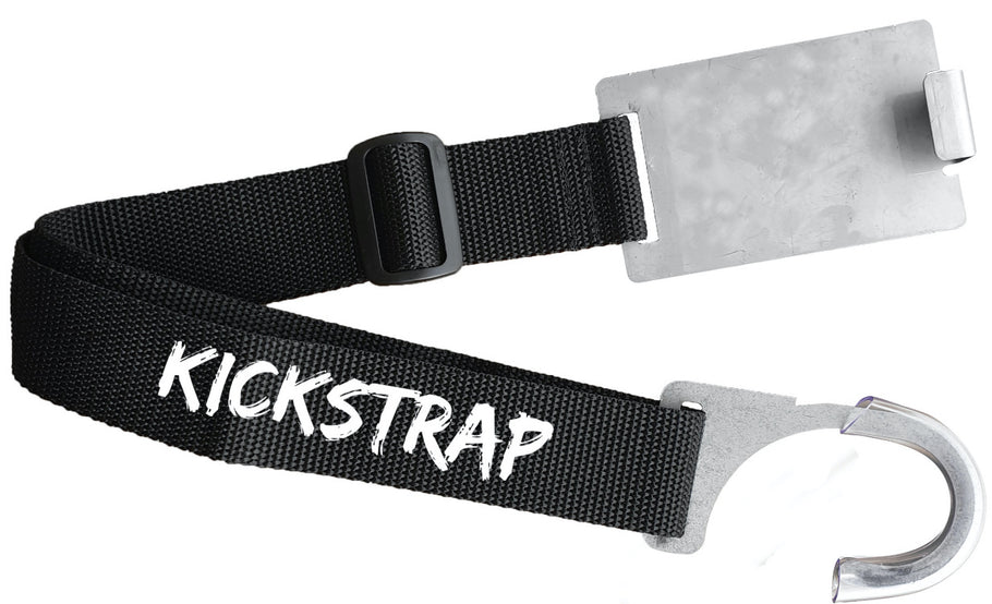 KickStrap works on any surface for bass, hi hat and auxiliary pedals