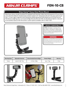 Stage Ninja  Heavy Duty Phone Mount with Clamp Base