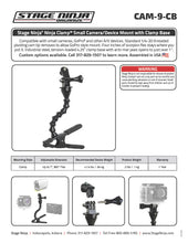 Load image into Gallery viewer, Stage Ninja Small Camera/AV Device Mount with Clamp Base - KickStrap