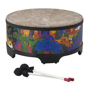 Remo Kids Percussion Gathering Drum - Fabric Rain Forest, 16 Inch