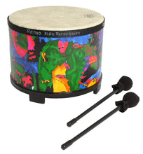 Load image into Gallery viewer, Remo Kids Percussion Floor Tom Drum - Fabric Rain Forest, 10 inch