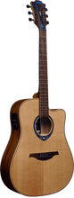 Load image into Gallery viewer, HyVibe Dreadnought Acoustic Electric Cutaway Smart Guitar. Solid Ceder